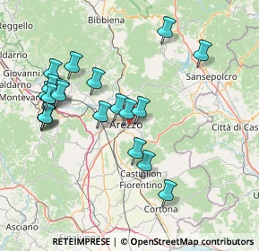 Mappa Via Ristoro D'Arezzo, 52100 Arezzo AR, Italia (16.226)