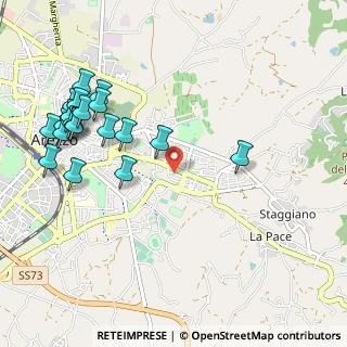 Mappa Via Bernardo Tanucci, 52100 Arezzo AR, Italia (1.2575)