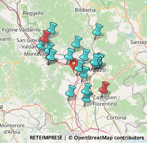 Mappa A1 Milano - Napoli, 52100 Arezzo AR, Italia (11.2845)