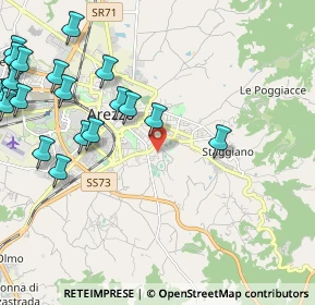 Mappa Via Lorenzo Viani, 52100 Arezzo AR, Italia (2.913)
