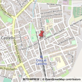 Mappa Via Martiri della Libertà, 22, 06012 Città di Castello, Perugia (Umbria)