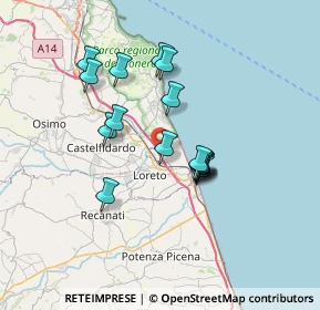 Mappa Autostrada Adriatica, 62017 Porto Recanati MC, Italia (5.93563)