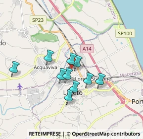 Mappa Via Biagi e d'Antona, 60025 Loreto AN, Italia (1.66636)