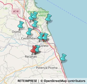 Mappa Via Biagi e d'Antona, 60025 Loreto AN, Italia (6.32333)
