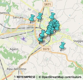 Mappa Via Ernesto Schiaparelli, 52100 Arezzo AR, Italia (1.2165)