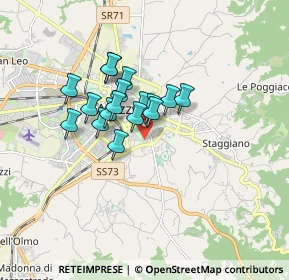 Mappa Via Vittore Carpaccio, 52100 Arezzo AR, Italia (1.21941)