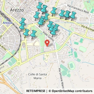 Mappa Via Vittore Carpaccio, 52100 Arezzo AR, Italia (0.6155)