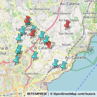 Mappa Via Bellini, 95027 San Gregorio di Catania CT, Italia (2.50867)
