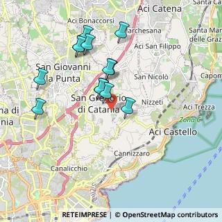 Mappa Via Bellini, 95027 San Gregorio di Catania CT, Italia (2.01462)