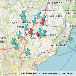 Mappa Via Bellini, 95027 San Gregorio di Catania CT, Italia (2.09214)