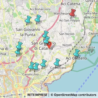 Mappa Via Bellini, 95027 San Gregorio di Catania CT, Italia (2.50417)