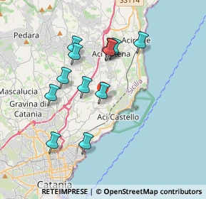 Mappa Via Paternò del Grado Conte, 95028 Valverde CT, Italia (3.79167)