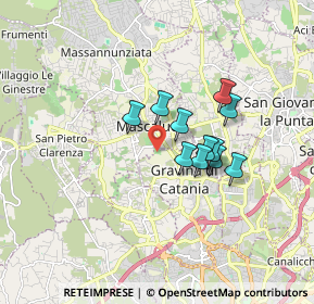 Mappa Via Acque Munzone, 95030 Gravina di Catania CT, Italia (1.38273)