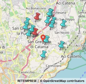 Mappa Via Giuseppe Garibaldi, 95027 San Gregorio di Catania CT, Italia (1.75688)