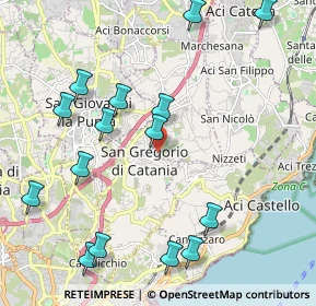 Mappa Via Giuseppe Garibaldi, 95027 San Gregorio di Catania CT, Italia (2.73467)