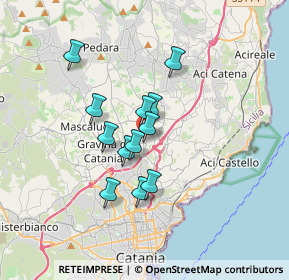 Mappa Via Ottorino Respighi, 95037 San Giovanni La Punta CT, Italia (2.88583)