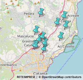 Mappa Via Ottorino Respighi, 95037 San Giovanni La Punta CT, Italia (3.06833)