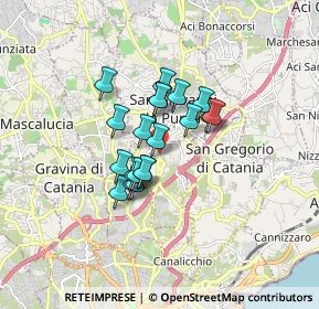 Mappa Via Ottorino Respighi, 95037 San Giovanni La Punta CT, Italia (1.2655)