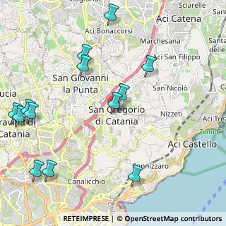 Mappa Piazza Regina Margherita, 95027 San Gregorio di Catania CT, Italia (2.98846)