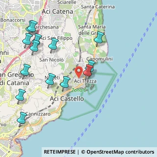 Mappa Via Litteri, 95021 Aci Castello CT, Italia (2.81429)