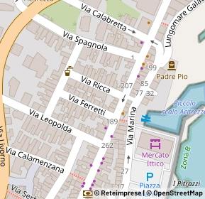 Mappa Via Ferretti, 95021 Aci Castello CT, Italia (0.07083)