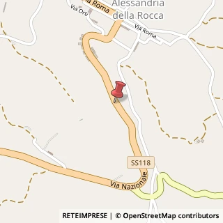 Mappa Via nazionale, 92020 Alessandria della Rocca, Agrigento (Sicilia)