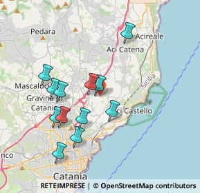 Mappa Via Rua di Sotto, 95027 San Gregorio di Catania CT, Italia (3.95417)