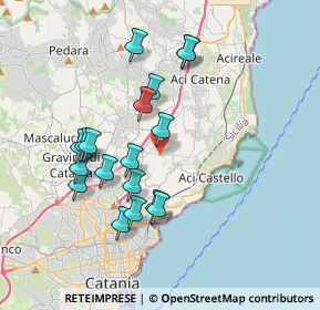 Mappa Via Rua di Sotto, 95027 San Gregorio di Catania CT, Italia (3.90778)