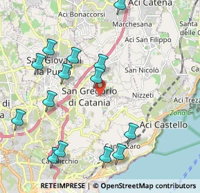 Mappa Via Rua di Sotto, 95027 San Gregorio di Catania CT, Italia (2.63714)