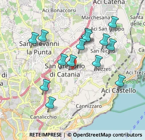 Mappa Via Rua di Sotto, 95027 San Gregorio di Catania CT, Italia (1.98267)