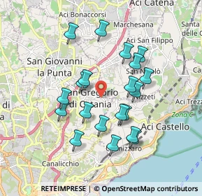 Mappa Via Rua di Sotto, 95027 San Gregorio di Catania CT, Italia (1.853)