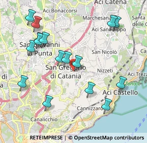 Mappa Via Rua di Sotto, 95027 San Gregorio di Catania CT, Italia (2.48875)