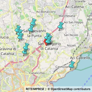Mappa Piazza Guglielmo Marconi, 95027 San Gregorio di Catania CT, Italia (2.10333)