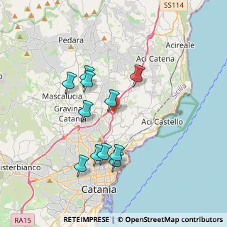 Mappa Via Catania, 95027 San Gregorio di Catania CT, Italia (3.84364)