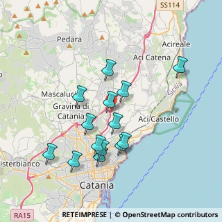 Mappa Via Catania, 95027 San Gregorio di Catania CT, Italia (3.88857)