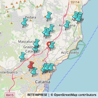 Mappa Via Catania, 95027 San Gregorio di Catania CT, Italia (4.82526)
