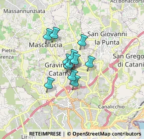 Mappa Via Vittorio Emanuele, 95030 Gravina di Catania CT, Italia (1.02583)