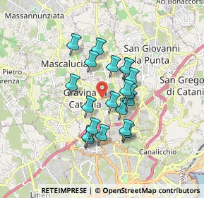 Mappa Via Vittorio Emanuele, 95030 Gravina di Catania CT, Italia (1.493)