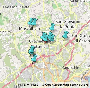 Mappa Via Cavalieri di Vittorio Veneto, 95030 Gravina di Catania CT, Italia (1.32364)