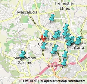 Mappa Via Quintino Sella, 95030 Gravina di Catania CT, Italia (1.1065)