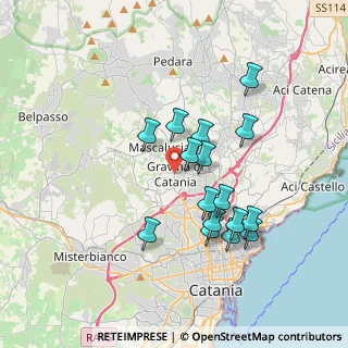 Mappa Vico Andrea Scalia, 95030 Gravina di Catania CT, Italia (3.66125)
