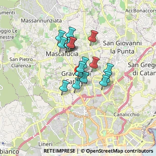Mappa Via Guglielmo Marconi, 95030 Gravina di Catania CT, Italia (1.4094444444444)