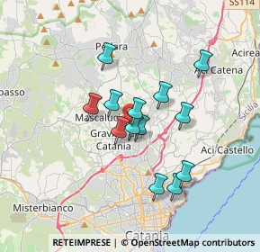 Mappa Via Salvatore Quasimodo, 95030 Tremestieri Etneo CT, Italia (3.09615)