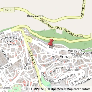 Mappa Via Canonico Giuseppe Falautano, 1, 94100 Enna, Enna (Sicilia)
