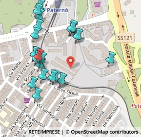 Mappa Via Flaminia, 95047 Paternò CT, Italia (0.128)