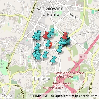 Mappa Via S. Basilio, 95037 San Giovanni la punta CT, Italia (0.35357)