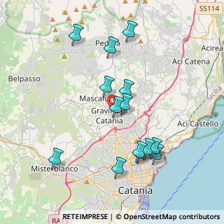 Mappa Via Emanuele Cutore, 95030 Gravina di Catania CT, Italia (4.33357)