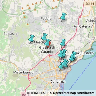 Mappa Via Emanuele Cutore, 95030 Gravina di Catania CT, Italia (4.08786)