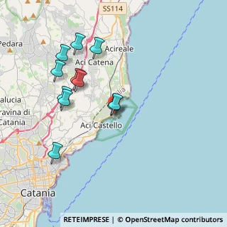 Mappa Via Dietro Chiesa, 95021 Aci Castello CT, Italia (4.24545)