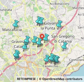 Mappa Via Pensavalle Trappeto, 95037 San Giovanni La Punta CT, Italia (2.08056)
